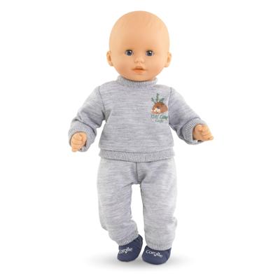 Corolle grijs joggingpak kleine ontdekker - 30cm
