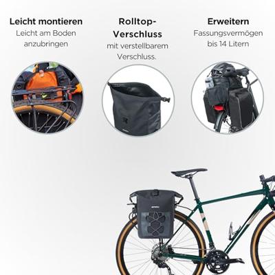 Basil navigator m waterdichte fietstas zwart