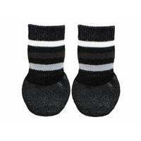 Trixie hondensokken anti-slip met rubberlaag rondom zwart - thumbnail