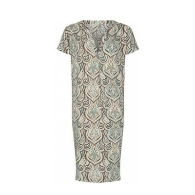 Soyaconcept jurk Pary met all over print blauw/bruin/ecru Soyaconcept jurk Pary met all over print blauw/bruin/ecru