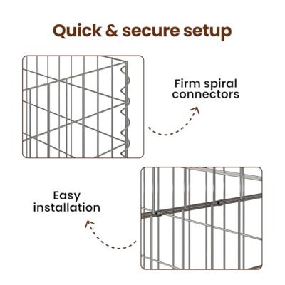 VidaXL Vierkante composter 100 x 100 x 50 cm ijzer