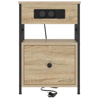 Nachtkastje 2 pcs Sonoma eiken 40 x 31 x 60 cm Bewerkt hout