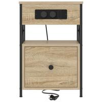 Nachtkastje 2 pcs Sonoma eiken 40 x 31 x 60 cm Bewerkt hout - thumbnail