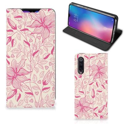 Xiaomi Mi 9 Smart Cover Pink Flowers Xiaomi Mi 9 Smart Cover Pink Flowers