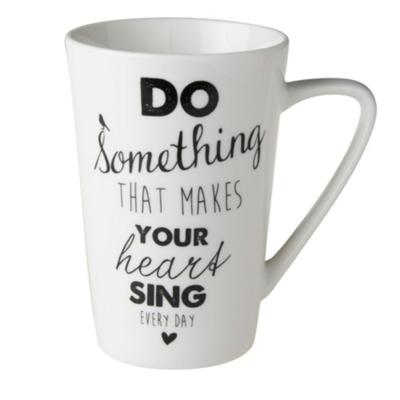 Dutch Rose Amsterdam XL Mok Something Wit/Zwart