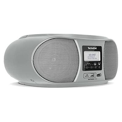 TechniSat DIGITRADIO 1990 Radio/CD-speler DAB+, VHF (FM) AUX, Bluetooth, CD, USB Acculaadfunctie, Wekfunctie Zilver
