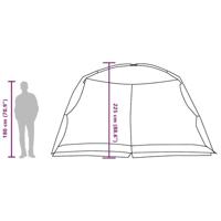VidaXL Muskietentent grijs 434 x 434 x 230 cm polyester en glasvezel - thumbnail