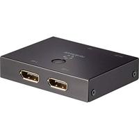 Renkforce DisplayPort-switch 2 poorten Bidirectioneel bruikbaar 3840 x 2160 Pixel - thumbnail