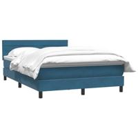 Boxspring met matras fluweel donkerblauw 160x210 cm - thumbnail