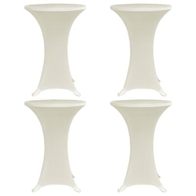 VidaXL Statafelhoes 4 st stretch ø80 cm crème
