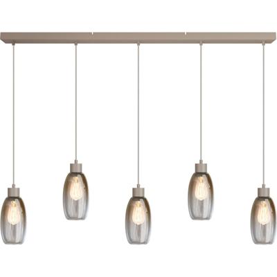 Masterlight Glazen hanglampOlive 5x Ø 12,5cm - zand - 2431-36-130-5-02-12