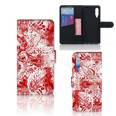 Telefoonhoesje met Naam Xiaomi Mi 9 Angel Skull Rood Telefoonhoesje met Naam Xiaomi Mi 9 Angel Skull Rood