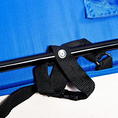 Strandmat met Rugleuning en Kussen 158cm x 56cm blauw