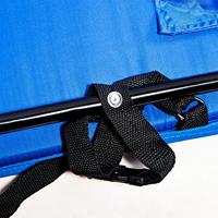 Strandmat met Rugleuning en Kussen 158cm x 56cm blauw - thumbnail