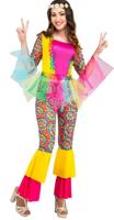 Hippie Rainbow Circle Kostuum Indy Dames - thumbnail