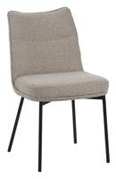 LABEL51 Eetkamerstoel Lennon - Naturel - Boucle - Black Frame - thumbnail