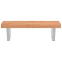 Badkamer wandschap staal en massief beukenhout - thumbnail