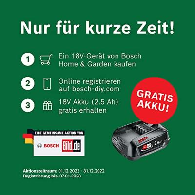 Bosch Groen AdvancedMulti 18 | 18V Li-Ion accu | Multitool set in koffer met 1 x 2,5Ah accu - 0603104001