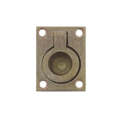 Intersteel Luikring rechthoekig 65 x 49mm messing getrommeld