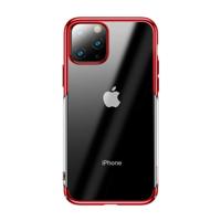 Voor iPhone 11 Pro Max Baseus fashion glitter galvaniseren frame PC Case (rood) - thumbnail