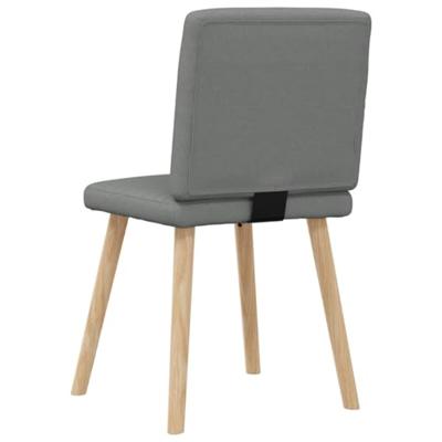 Eetkamerstoelen 6 st stof donkergrijs