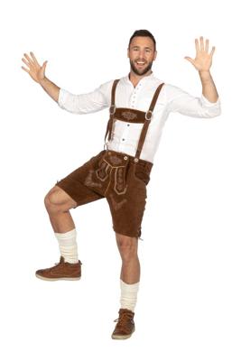 Lederhosen camel kort Lederhosen camel kort