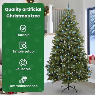 VidaXL Kunstkerstboom met 300 led groen 270 cm pvc en metaal