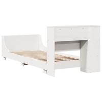 Bedframe zonder matras massief grenenhout wit 140x200 cm - thumbnail