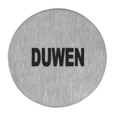Symboolplaat duwen ø75mm rvs mat Symboolplaat duwen ø75mm rvs mat