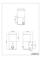 Trio Design muurlampHoosic met bewegingsmelder - 222260142 - thumbnail