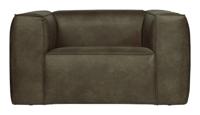 WOOOD Fauteuil 'Bean' Recycle Leer, kleur Army - thumbnail