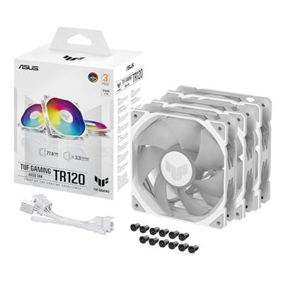 Asus TUF GAMING TR120 FAN ARGB WH PC-ventilator Wit (b x h x d) 120 x 120 x 28 mm Incl. LED-verlichting Asus TUF GAMING TR120 FAN ARGB WH PC-ventilator Wit (b x h x d) 120 x 120 x 28 mm Incl. LED-verlichting
