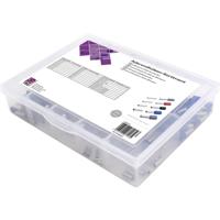 TRU COMPONENTS T1904C087 Assortiment adereindhulzen 4 mm² Deels geïsoleerd Grijs, Rood, Zwart, Blauw 300 onderdelen - thumbnail