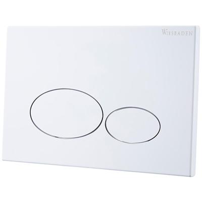 Wiesbaden X32 Metal Drukplaat voor Inbouwreservoir - Glans Wit