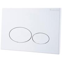 Wiesbaden X32 Metal Drukplaat voor Inbouwreservoir - Glans Wit - thumbnail