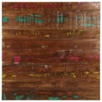 Tafelblad vierkant 70x70x2,5 cm massief gerecycled hout - thumbnail