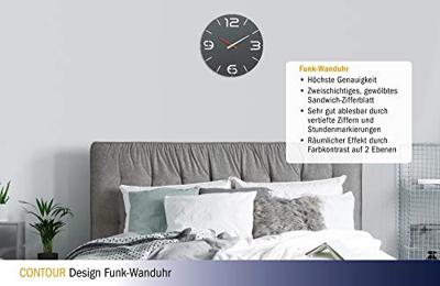 TFA Dostmann 60.3536.10 Wandklok Zendergestuurd 35 cm x 3.5 cm Antraciet TFA Dostmann 60.3536.10 Wandklok Zendergestuurd 35 cm x 3.5 cm Antraciet