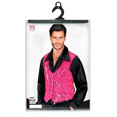 Paillettenvest roze man - thumbnail