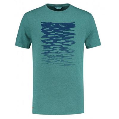 Blueloop Originals T-shirt Denimcel Ripple heren tencel groen