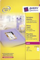 Etiket Avery Zweckform L7769-40 99.1x139mm hoogglans wit 160stuks - thumbnail