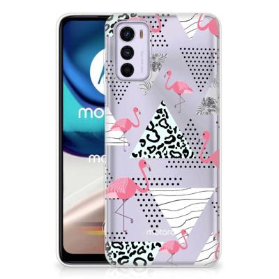 Motorola Moto G42 | TPU Hoesje | Flamingo Triangle Motorola Moto G42 | TPU Hoesje | Flamingo Triangle