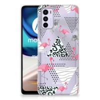 Motorola Moto G42 | TPU Hoesje | Flamingo Triangle - thumbnail