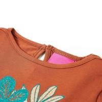 Kindershirt met lange mouwen dierenprint 116 cognackleurig - thumbnail