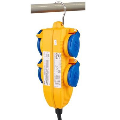 Brennenstuhl Bouwplaatsen-kabel IP54 met contactdozenblok 5m zwart H07RN-F 3G1,5 - 1169200010 - thumbnail