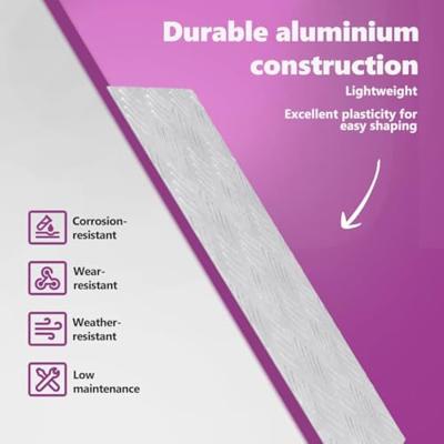 VidaXL Trap tread rechthoekig 2 pcs zilver 50 x 30 cm aluminium