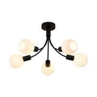 Searchlight PlafondlampNova zwart 5-lichts - 54715-5BK - thumbnail