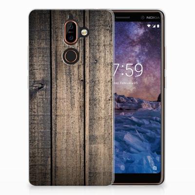 Nokia 7 Plus | Bumper Hoesje | Steigerhout
