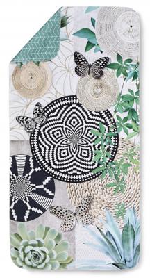 HIP Skylar Yoga-, Reis- & Strandhanddoek "Mandala's, Cactussen en Vlinders" - Microvezel (75x180 cm)