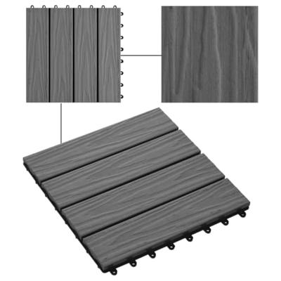 Terrastegels diep relif 30x30 cm 1 m HKC grijs 11 st