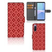 Sony Xperia 10 III | Telefoon Hoesje | Batik Rood - thumbnail